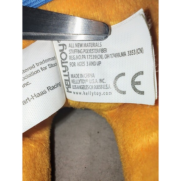 KELLYTOY #10 Stewart Haas Nascar Yellow Bear Blue Shirt Stuffed Animal Plush 1 - Picture 8 of 11